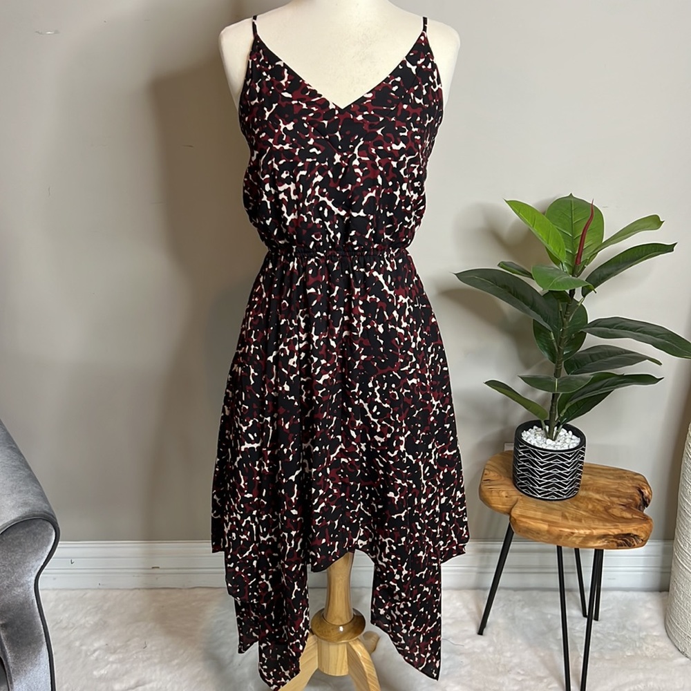 Evereve Peyton Jensen Asymmetrical Animal Print Dress, Size XS